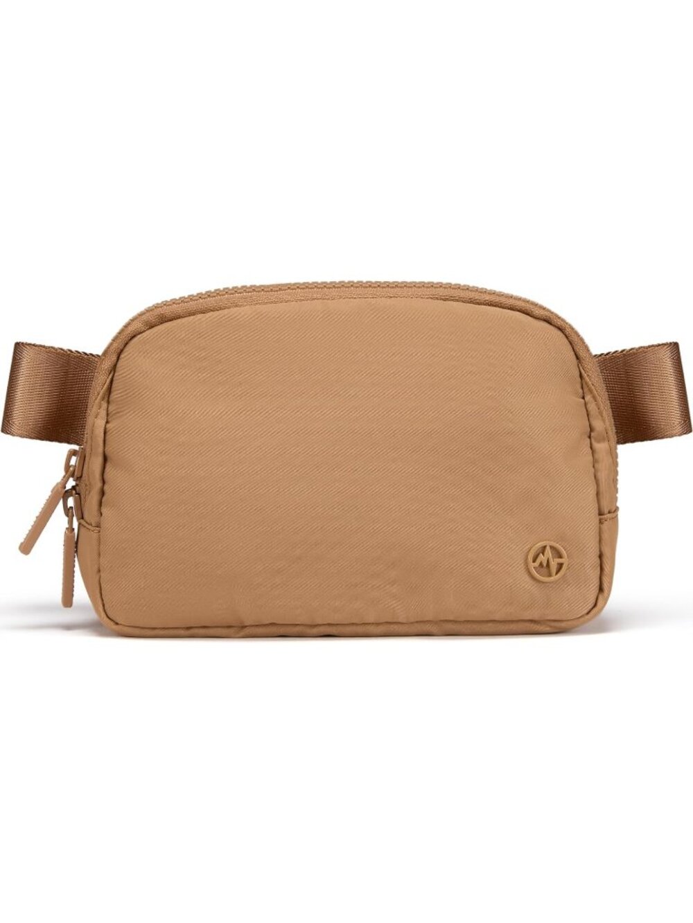 Women's Caramel Brown Nylon Fanny Pack Belt Bag Water Repellent Crossbody Bag